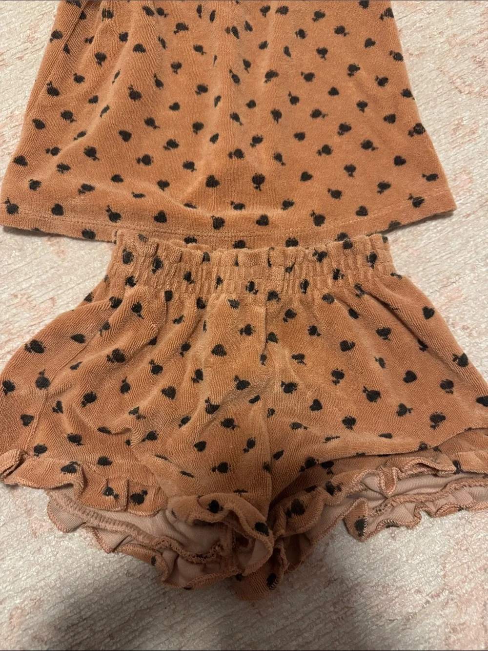 Zara Terry Two-Piece Tank & Shorts Set